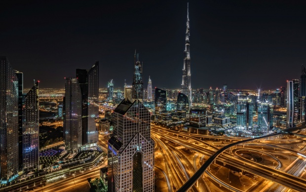 Skyline Of Dubai With A View To Burj Khalifa