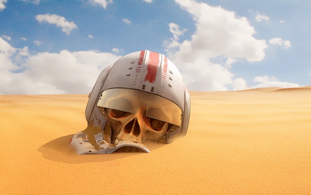 Star Wars Skull At Desert