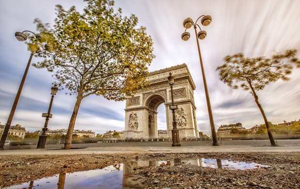 The Arc De Triomphe At Day