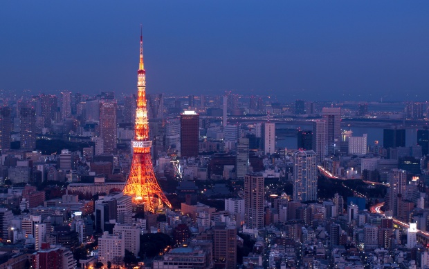 Tokyo Tower At Night Light