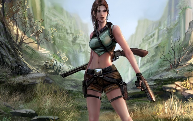 Tomb Raider Lara Croft With Weapons