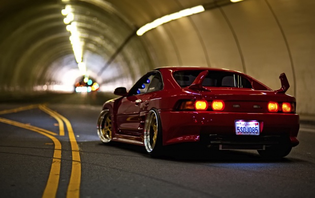 Toyota MR2 In A Road Tunnel