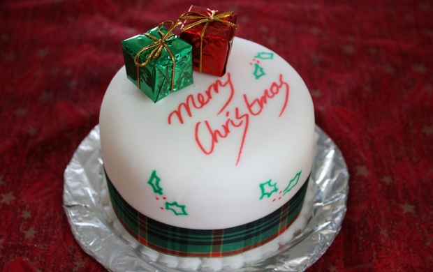 Traditional Christmas Cake And Gift