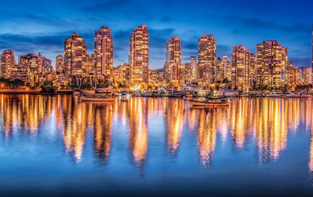 Vancouver British Columbia Night City