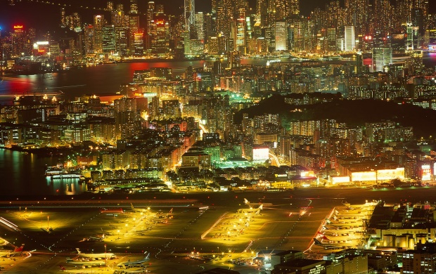 Whole Hongkong Upper View