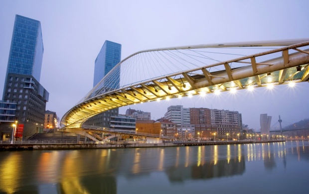 Zubizuri Bridge Spain Bilbao