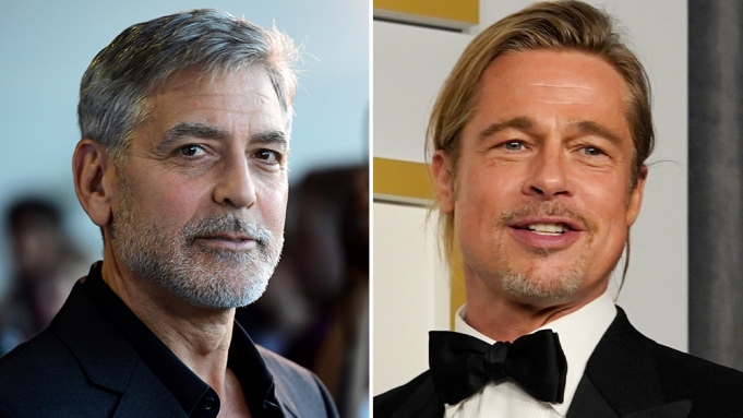 george Clooney Brad Pitt Reunion Sparks Bidding War Variety
