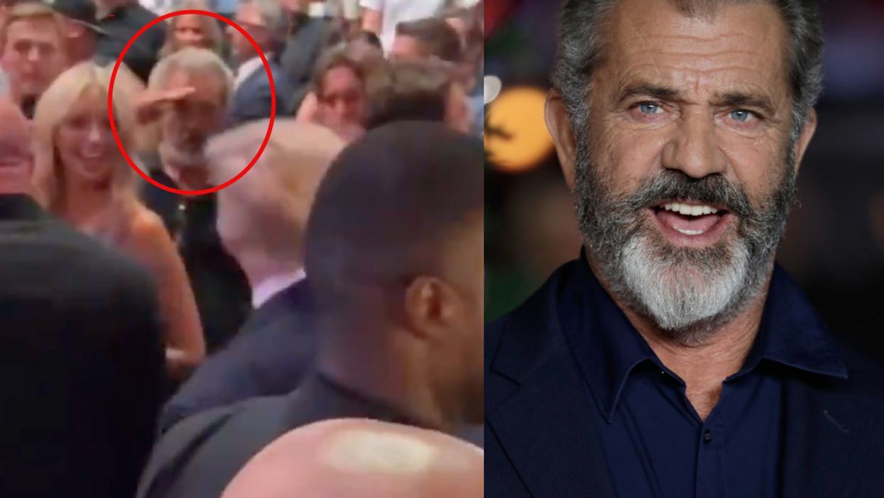 mel Gibson Heavily Criticised After Being Caught Saluting Trump At Ufc Event Indy100