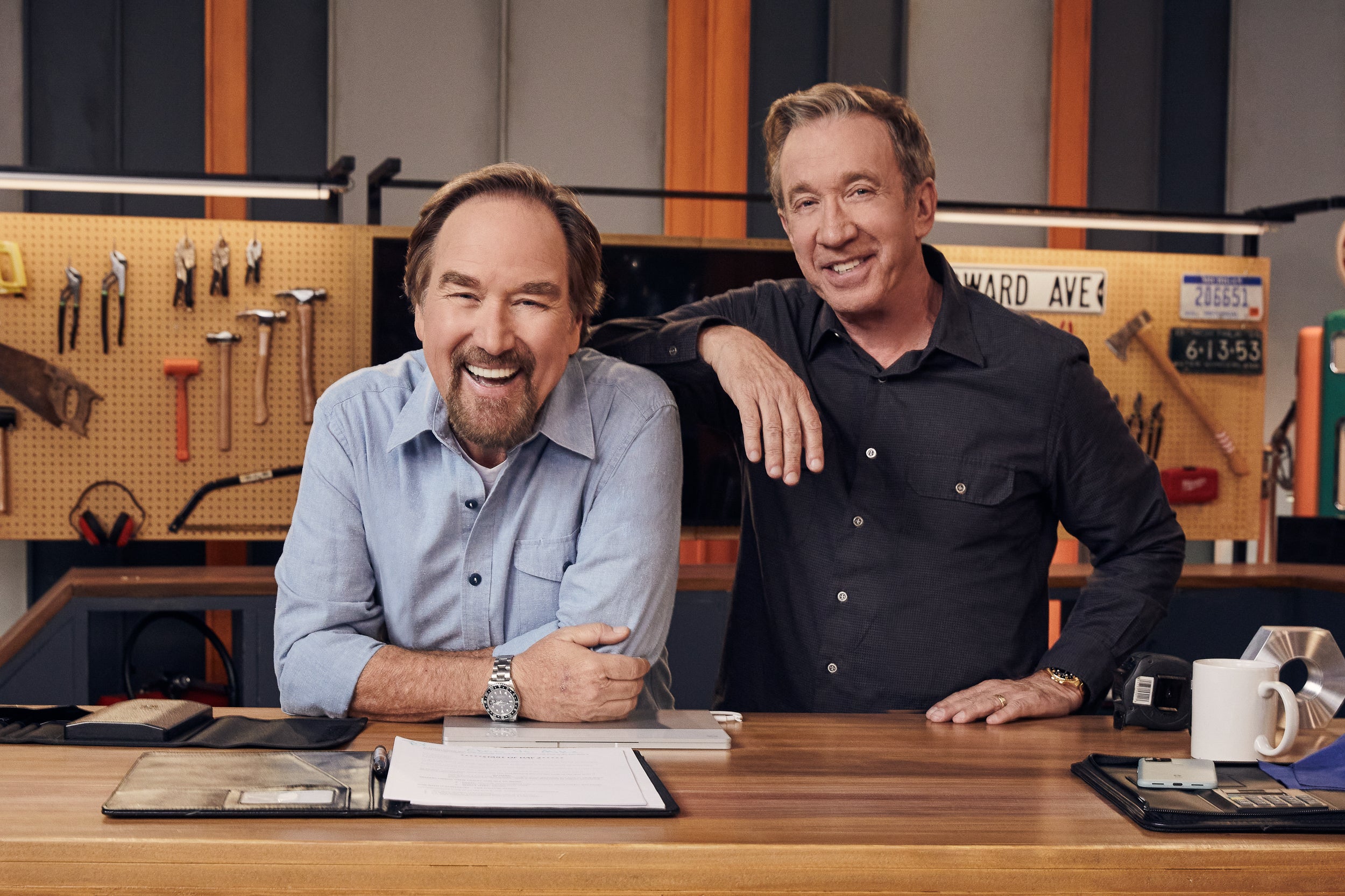 tim Allen And Richard Karn Say Assembly Required Feels Like A Reallife Version Of Tool Time Entertainment Tonight