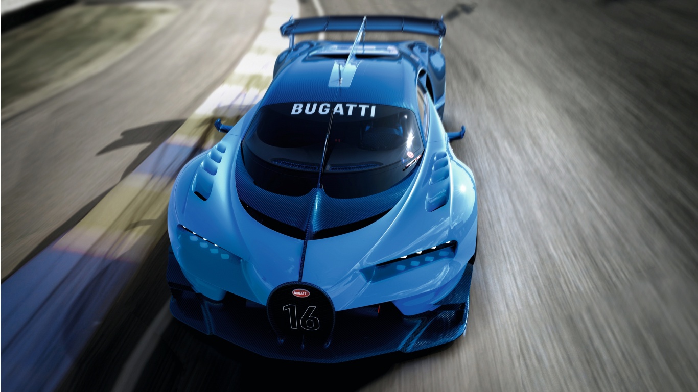 Blue Bugatti Vision Gran Turismo 2015  1366 x 768  Download  Close