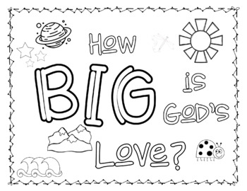 How big is gods love coloring page and handwriting practice tpt