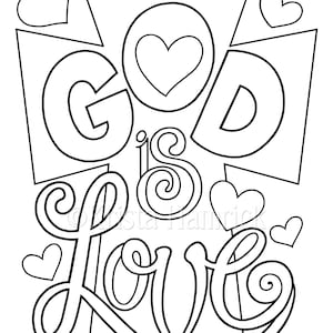 God is love love one another coloring pages for children