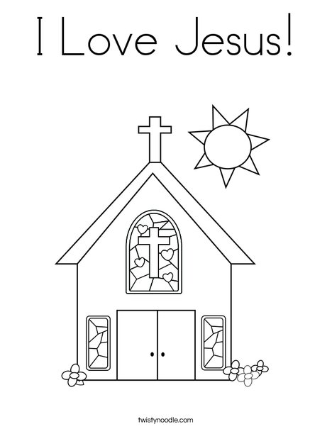 I love jesus coloring page