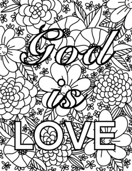 God is love coloring page by surrounding grace homeschool tpt