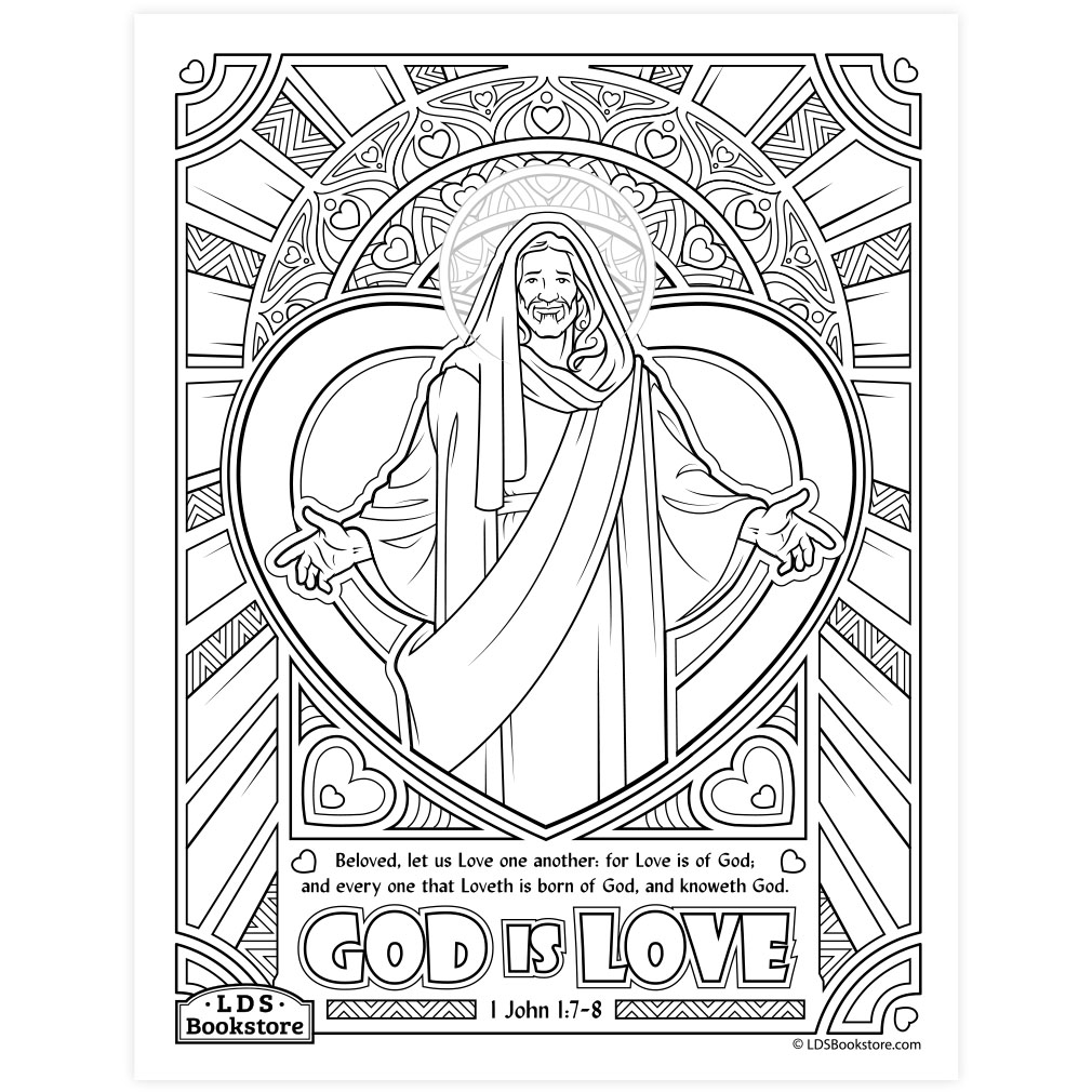 God is love coloring page