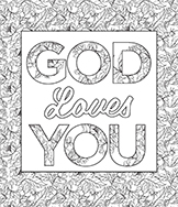 God loves you download this free coloring sheet