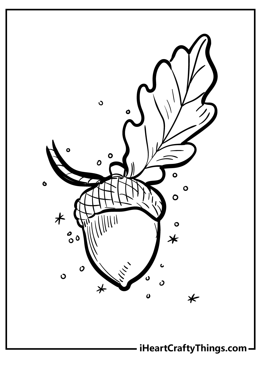 Acorn coloring pages free printables