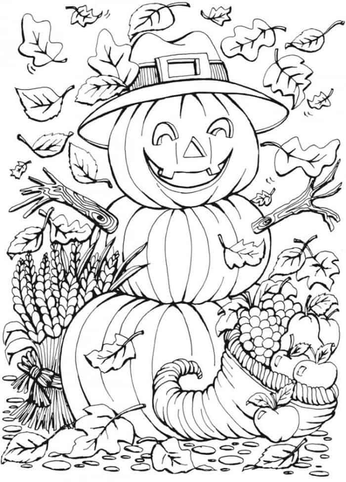Free fall coloring pages for adults pumpkin coloring pages halloween coloring sheets fall coloring pages