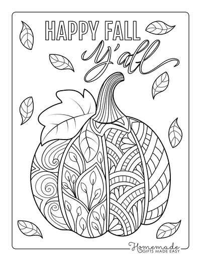 Free printable autumn fall coloring pages