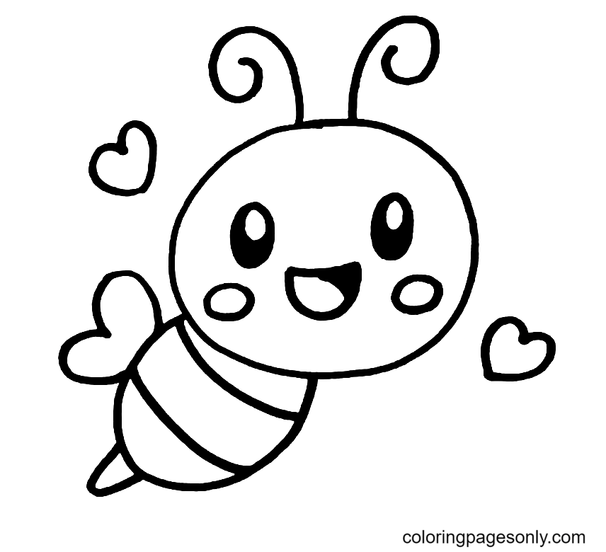 Bee coloring pages printable for free download