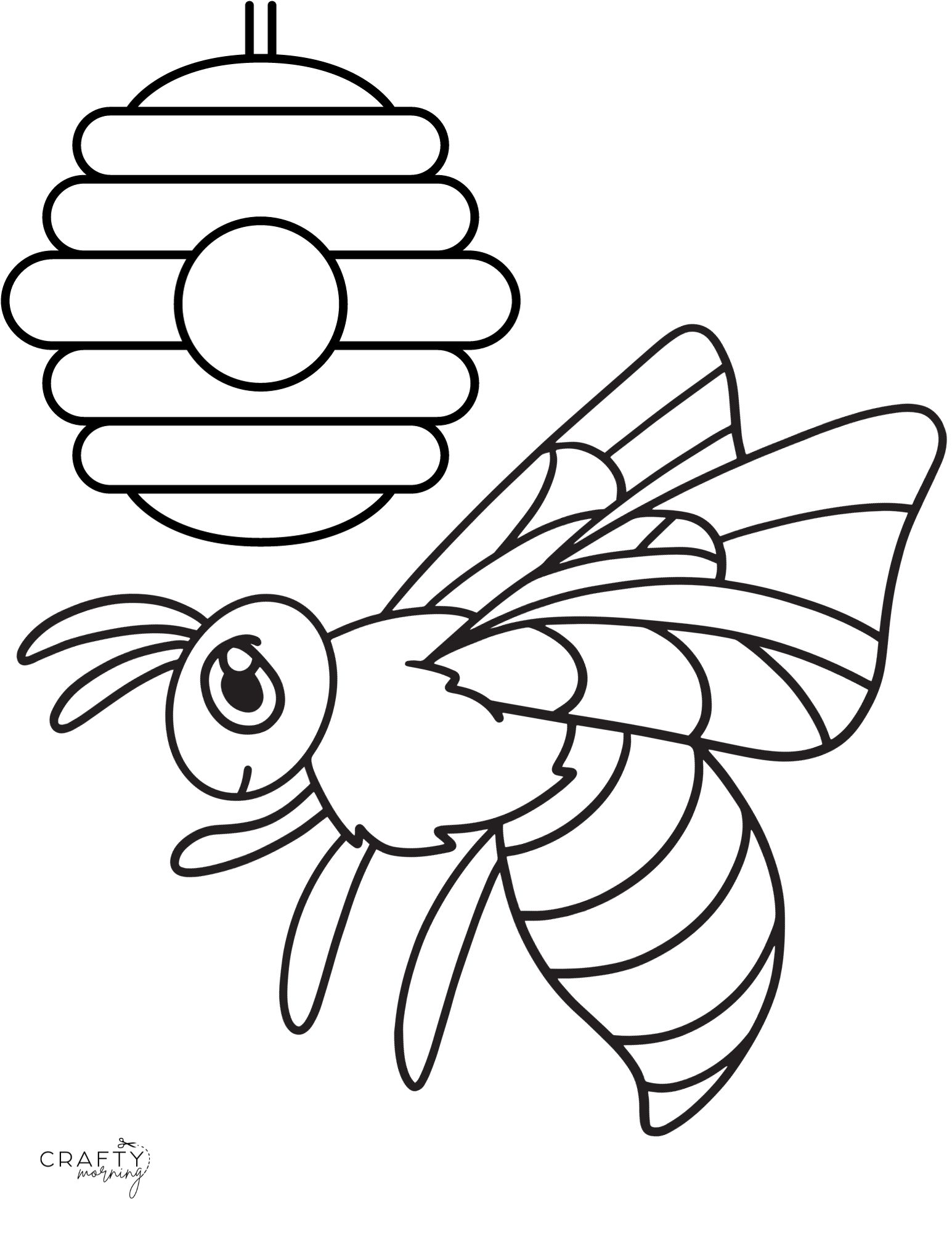 Bee coloring pages to print