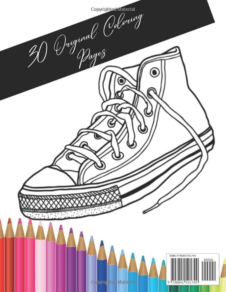 Sneaker coloring book an adult coloring book featuring beautiful ultimate shoes coloring pages a great gift for sneakers lovers and sneakerheads of all ages publishing lili book books