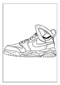 Unleash stylish creativity fashionable sneakers coloring pages for kids