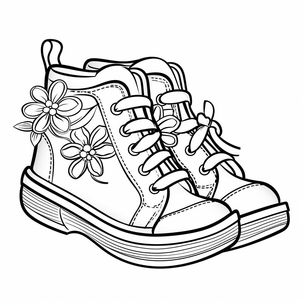Shoe coloring pages