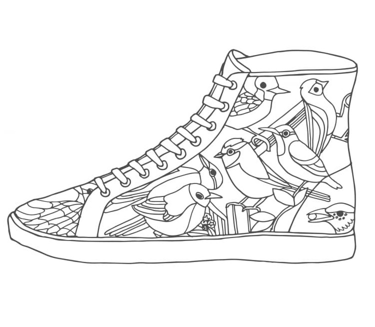Sneaker coloring pages by coloringpageswk on