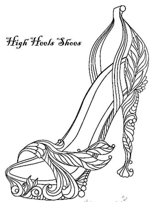 Modern high heels coloring page shoes coloring pages for grown ups coloring pages coloring book pages