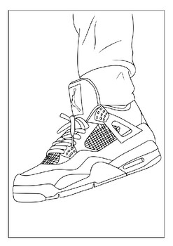 Printable jordan shoes coloring pages artistic inspiration for children