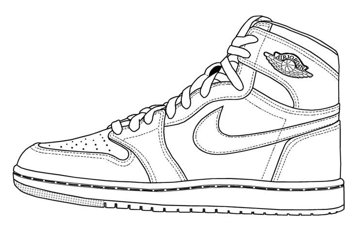 Shoe coloring pictures