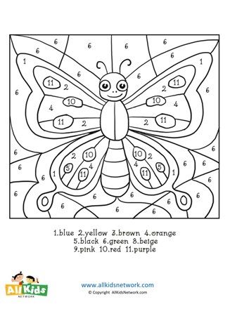 Color by numbers butterfly color by number printable butterfly coloring page color by numbers