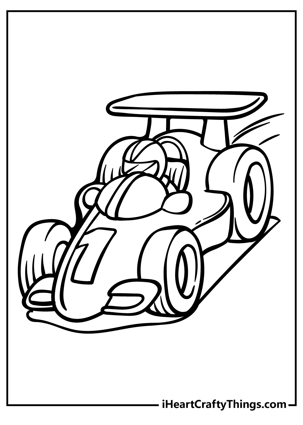 Race car coloring pages free printables
