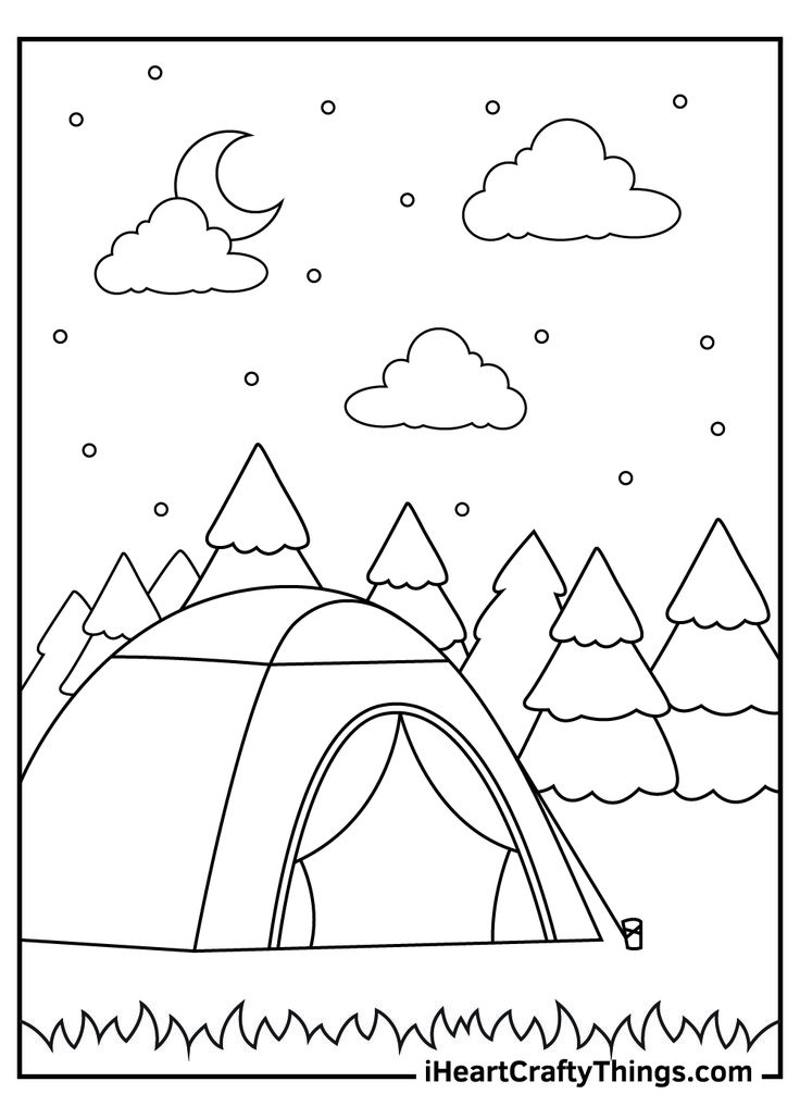 Camping coloring pages camping coloring pages coloring pages summer coloring sheets