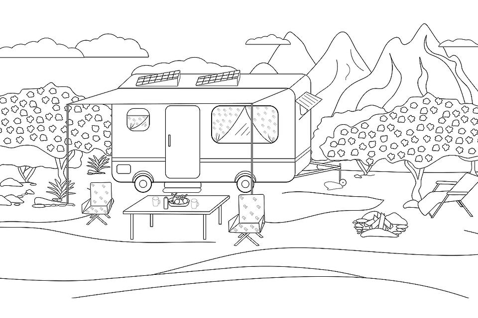 Camping coloring pages for families fun free printable coloring pages of camping the great outdoors printables mom