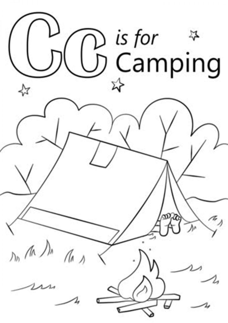Free easy to print camping coloring pages camping coloring pages abc coloring pages preschool camping activities