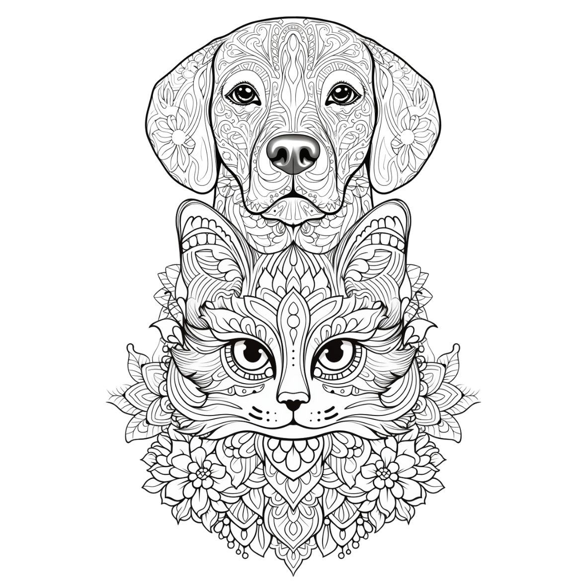 Paws whiskers bundle mandalas printable coloring book for cats do â waiting for colors