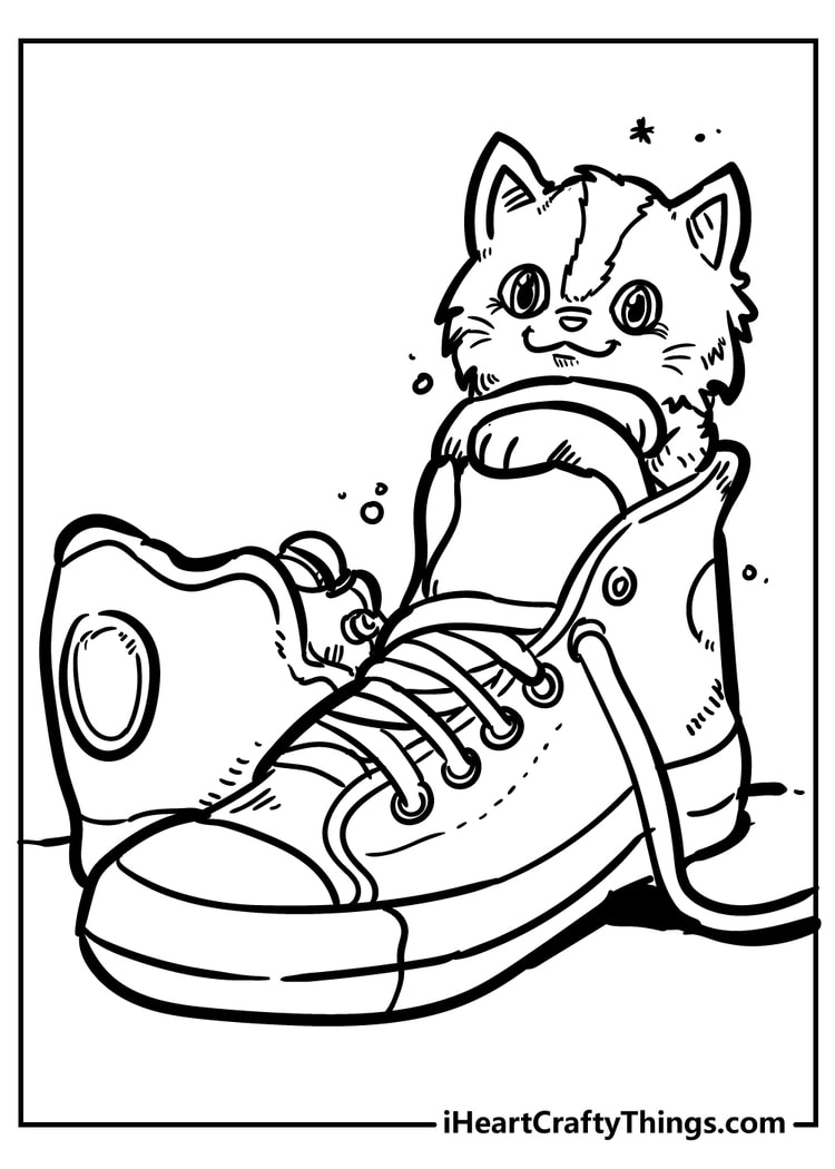 Cat coloring pages free printables