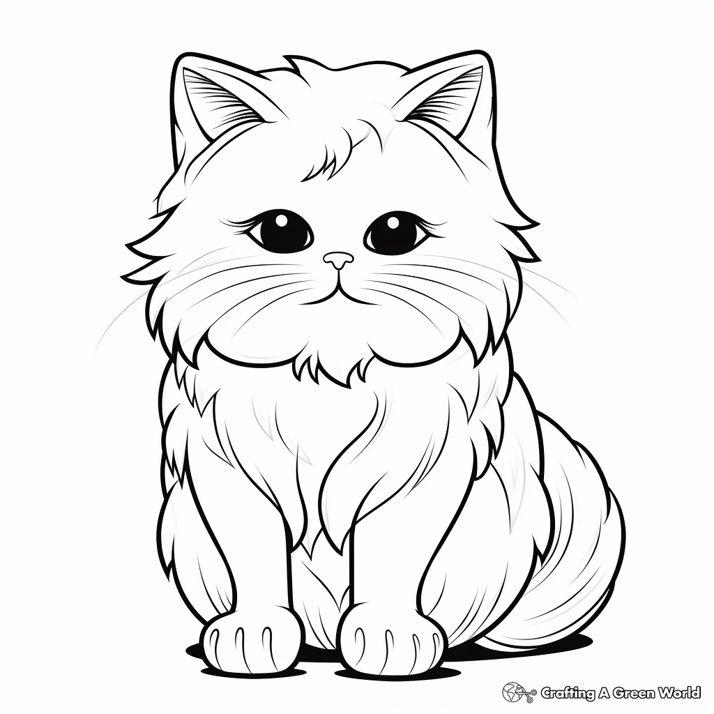 Hard cat coloring pages