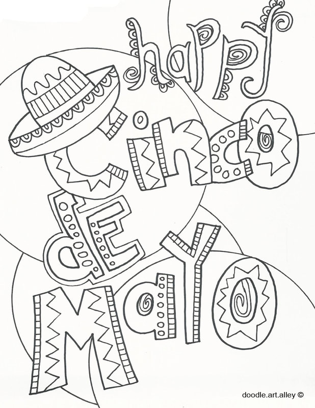 Cinco de mayo coloring pages