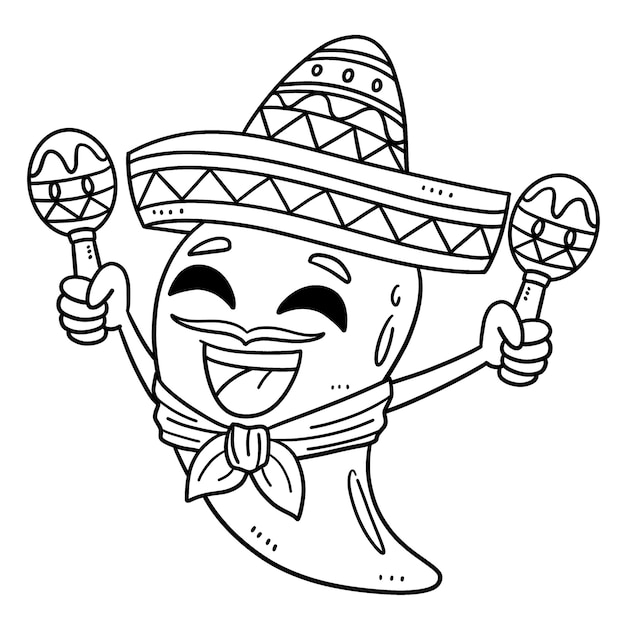 Cinco de mayo coloring pages vectors illustrations for free download