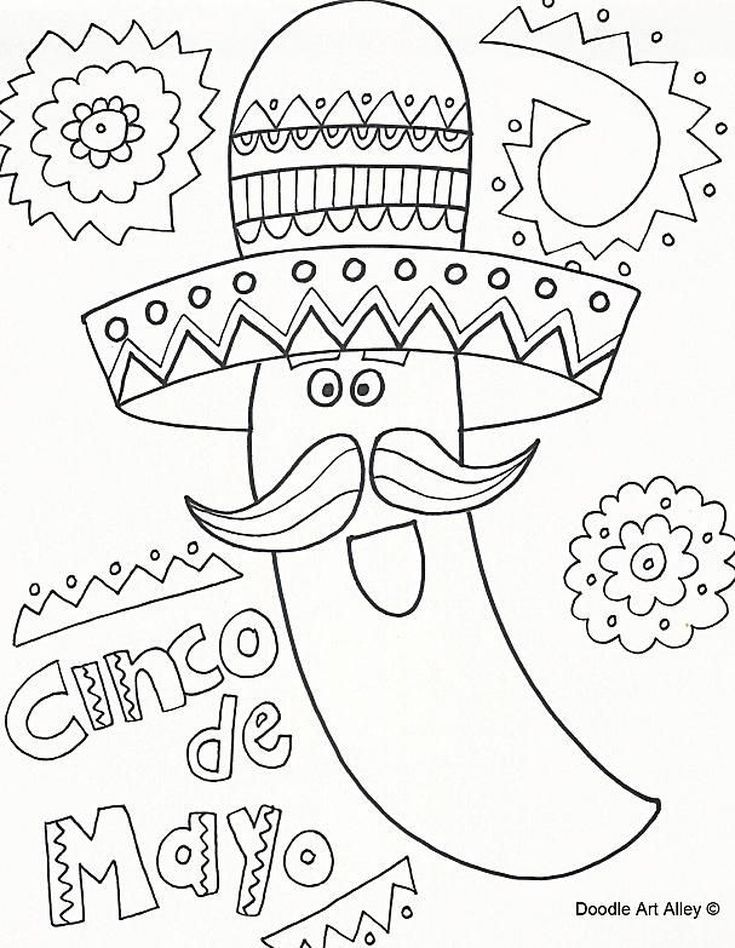 Places to find free cinco de mayo coloring pages coloring pages cinco de mayo cinco de mayo colors