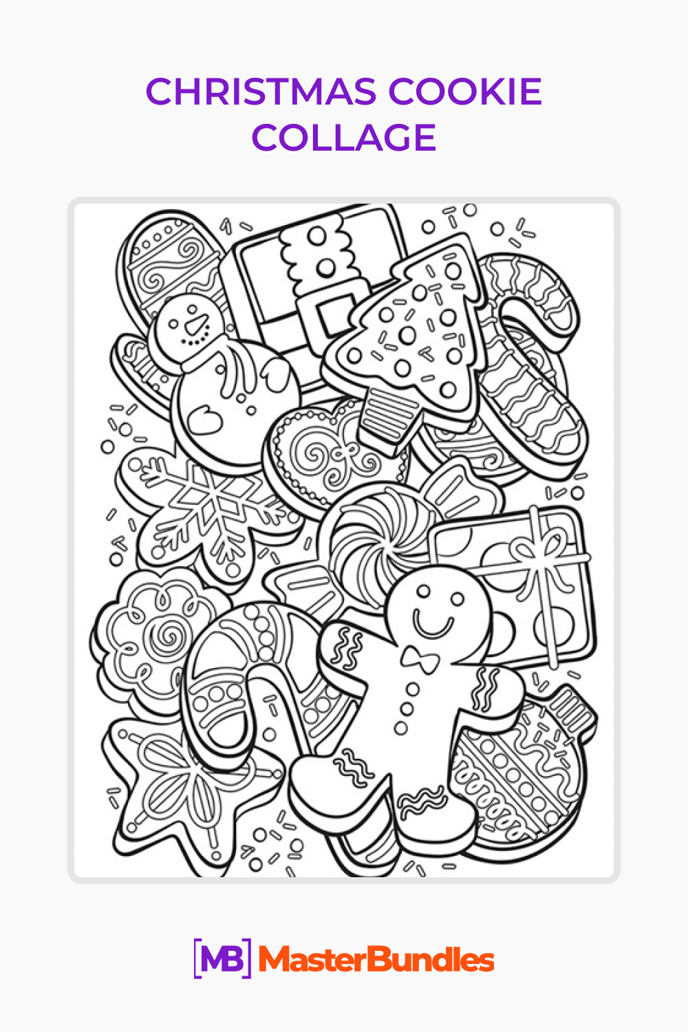 Christmas cookies free coloring page â
