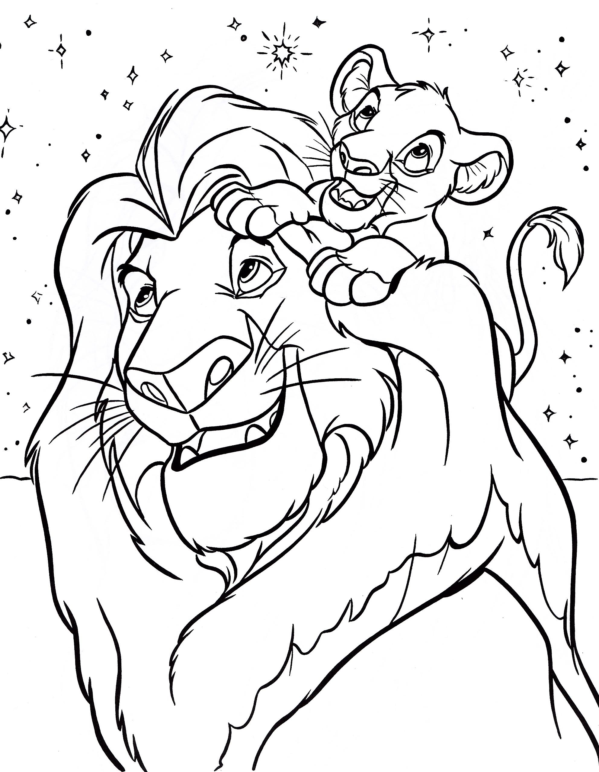 Coloring pages disney coloring pages lion king