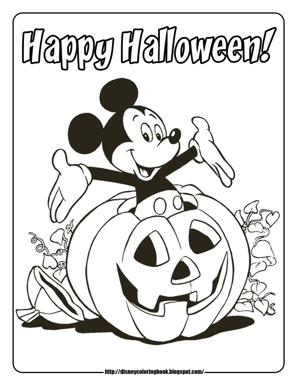 Disney coloring pages and sheets for kids mickey and friends halloween freâ halloween para colorear halloween de mickey mouse dibujos de calabazas halloween
