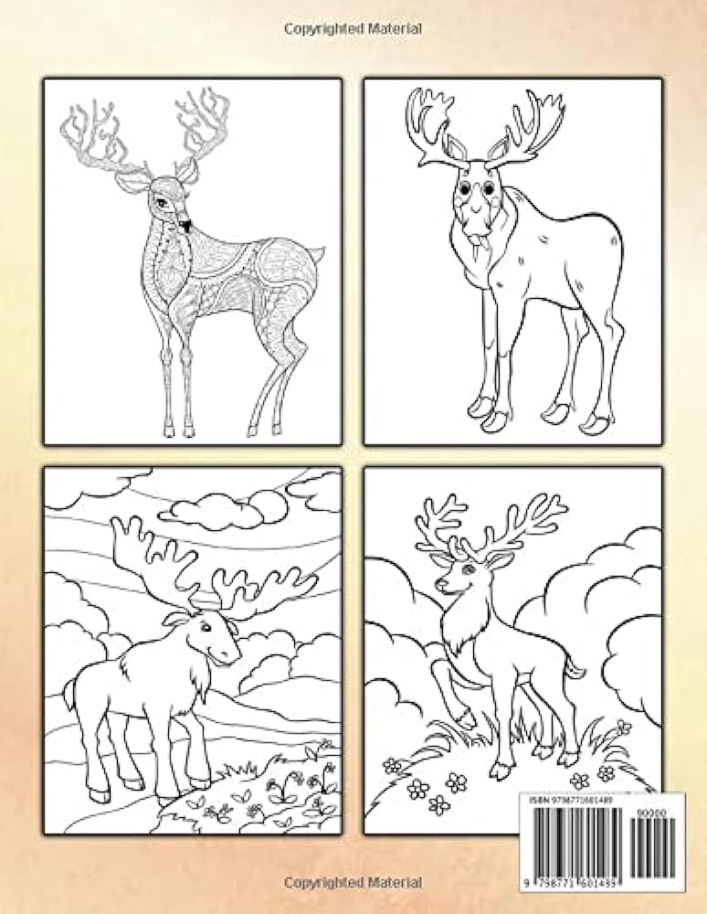 Elk coloring book unique coloring pages for grown
