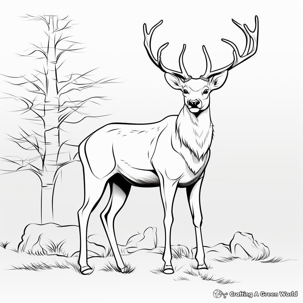 Elk coloring pages