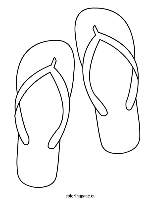 Flip flop coloring page flip flop craft coloring pages colouring pages