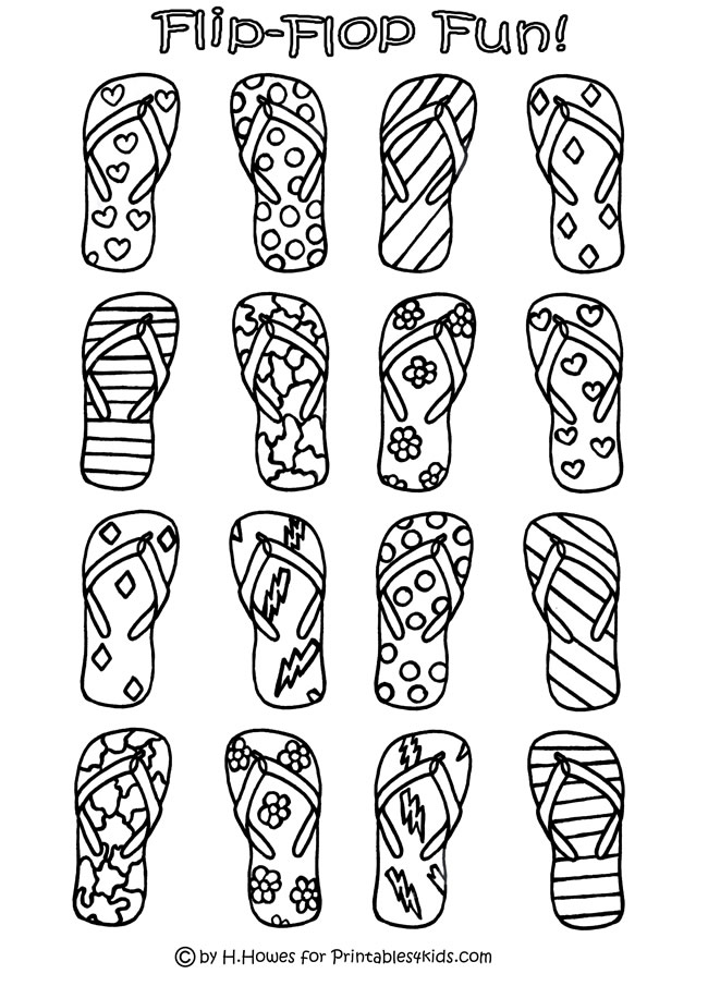 Print and color flip flop memory game â printables for kids â free word search puzzles coloring pages and other activities